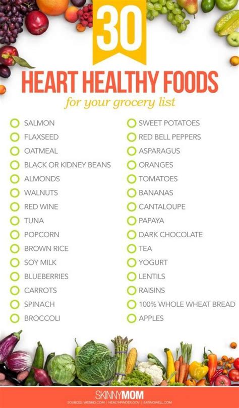 30 Heart Healthy Foods for Your Grocery List | Heart healthy recipes ...