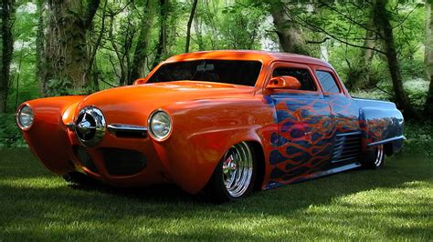 Naranja muscle car vehículos hot rod Fondo de pantalla HD