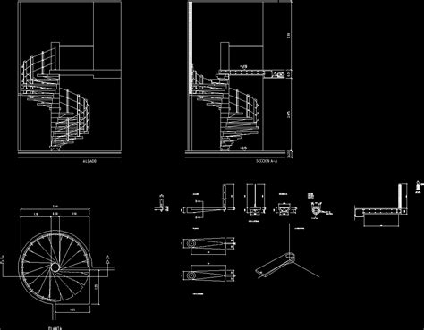 Spiral Staircase DWG Detail For AutoCAD Designs CAD