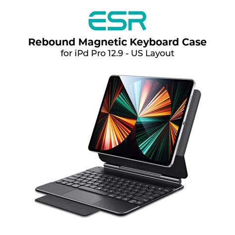 ESR Rebound Magnetic Keyboard Case For IPad Pro 12 9 US Layout White