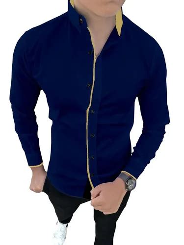 Reliable Navy Blue Cotton Long Sleeves Casual Shirts For Men Men Long