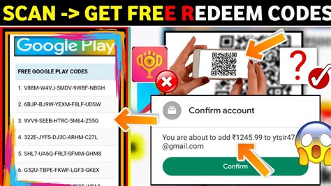 Scan And Earn Google Play Gift Card Free Redeem Code App Free