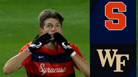 Top Ten Match Up, #4 Wake Forest vs #7 Syracuse, College Soccer ...