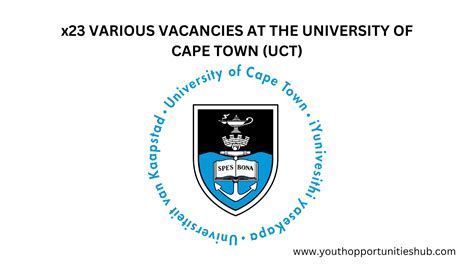 X23 VARIOUS VACANCIES AT THE UNIVERSITY OF CAPE TOWN UCT Youth