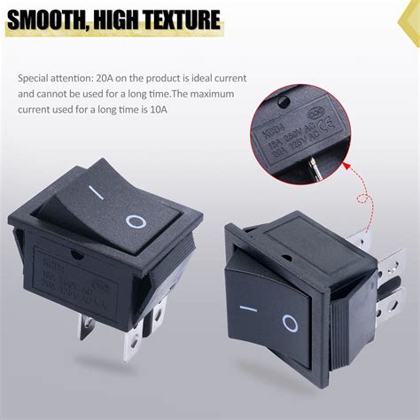 Snapklik Pcs Rocker Switch Pins Position On Off Ac A V