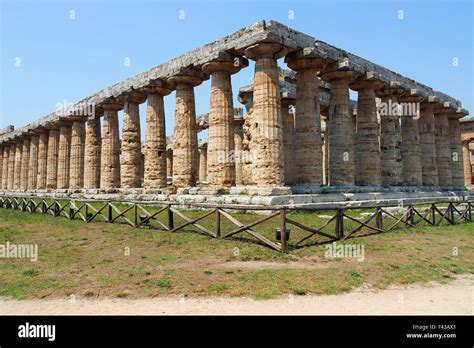 The Temple of Hera, Paestum Stock Photo - Alamy