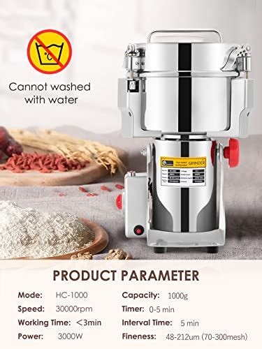 Cgoldenwall Safety Upgraded Electric Grain Grinder Mill High Speed