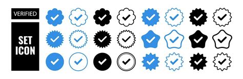 Checkmark Sign Verified Symbol Verified Badge Profile Social Media