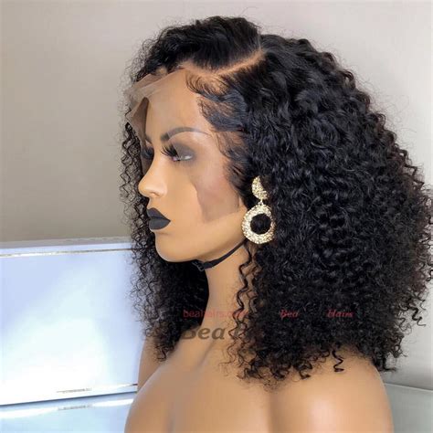 Pre Plucked Brazilian Virgin Human Hair Side Parting Bob Curl 360