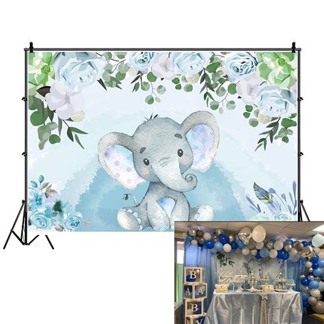 Buy Elephant Baby Shower Backdrop X Ft Fabric Elephant Backdrop For