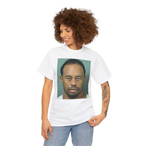 Tiger Woods Mugshot T Shirt Alcoholic 13 Beers Mugshot Comedic Shirt