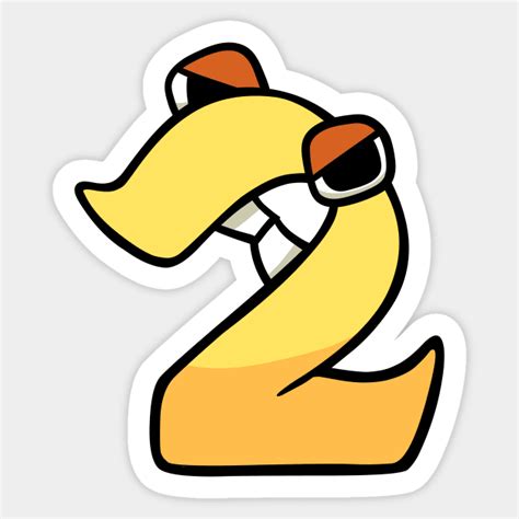 2 Number Lore Alphabet Lore Sticker Teepublic