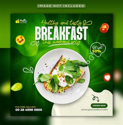 Premium Psd Healthy Food Vegetable And Grocery Social Media Instagram