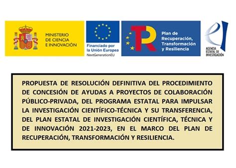 Propuesta De Resoluci N Definitiva De Ayudas A Proyectos Colaboraci N