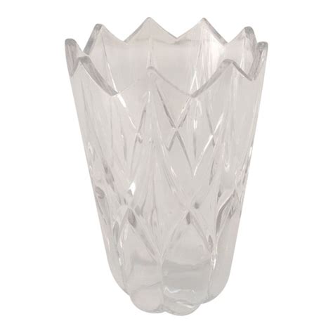 Vintage Clear Cut Glass Tulip Shaped Vase Chairish