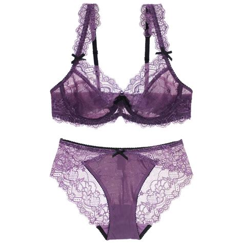 Jigerjoger Dark Purple Pink Sexy Lingerie Temptation Thin Transparent