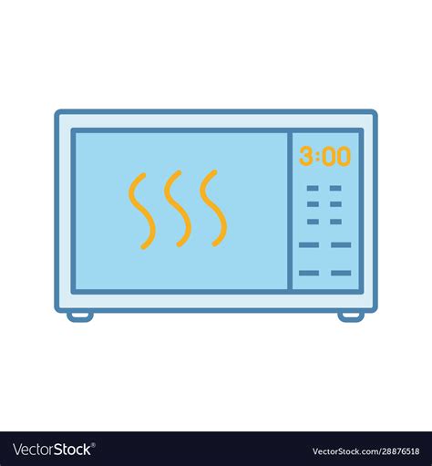 Microwave Oven Color Icon Royalty Free Vector Image