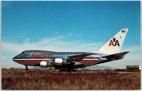 Airplane American Airlines Boeing 747sp 31 Special Performance Airline Postcard Other