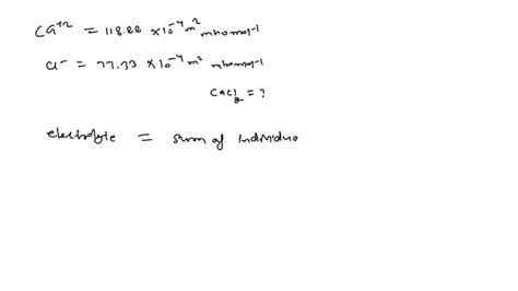 At C The Molar Conductance At Infinite Dilution For Hcl Solution