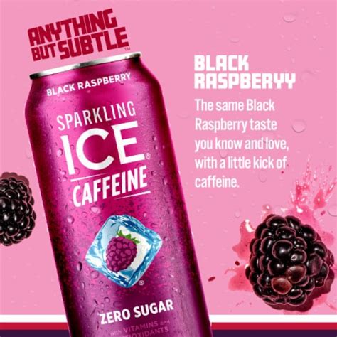 Sparkling Ice Caffeinated Black Raspberry Flavored Sparkling Water Can