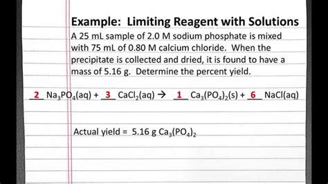 Chemistry Limiting Reagent With Solutions Youtube