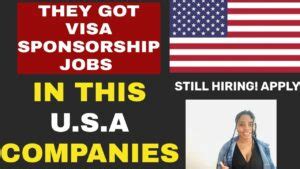 U S Visa Sponsorship Opportunities In Submit Your