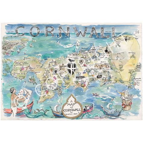 Map of Cornwall . | Jonathan Addis