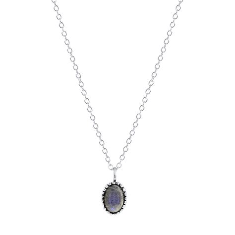 Zilveren Ketting Met Hanger Gemstone Labradorite Lucardi Nl