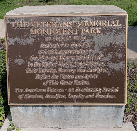 Veterans Memorial Monument Park A War Memorial