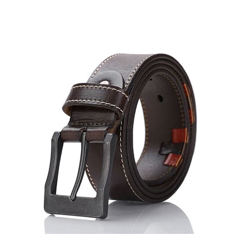 Cowhide Genuine Leather Belts For Men Strap Male Pin Buckle Cowboy