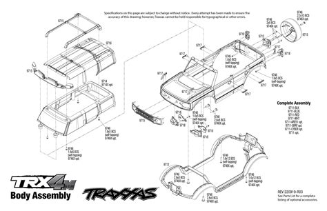 Exploded View Traxxas Trx 4m Ford Bronco 2021 118 Rtr Body Astra