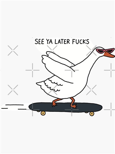 See Ya Later Ducks Sticker By Tuerannja Redbubble