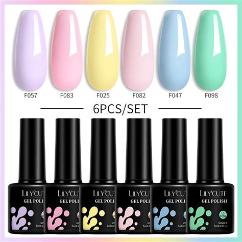 Lilycute Kit De Vernis À Ongles Gel Semi permanent 6 Couleurs Néon