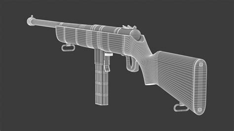 M50 Reising Submachine Gun 3d Model Cgtrader