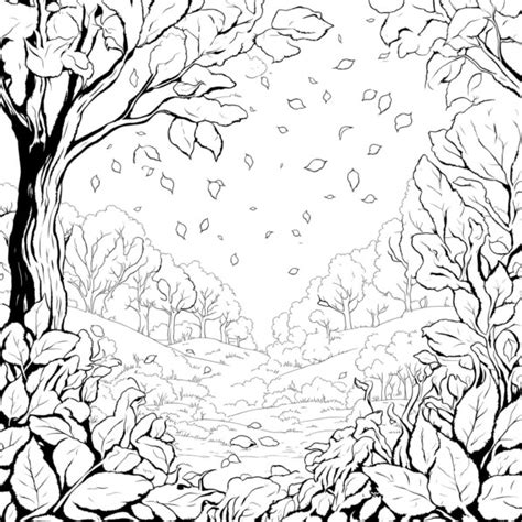 Download Nature Coloring Page Trees And Leaves Coloring Pages Online