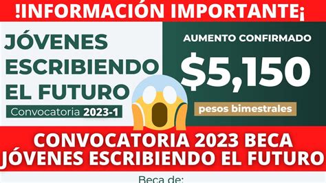 CONVOCATORIA Beca Jóvenes Escribiendo El Futuro 5 150 2023 Cuándo