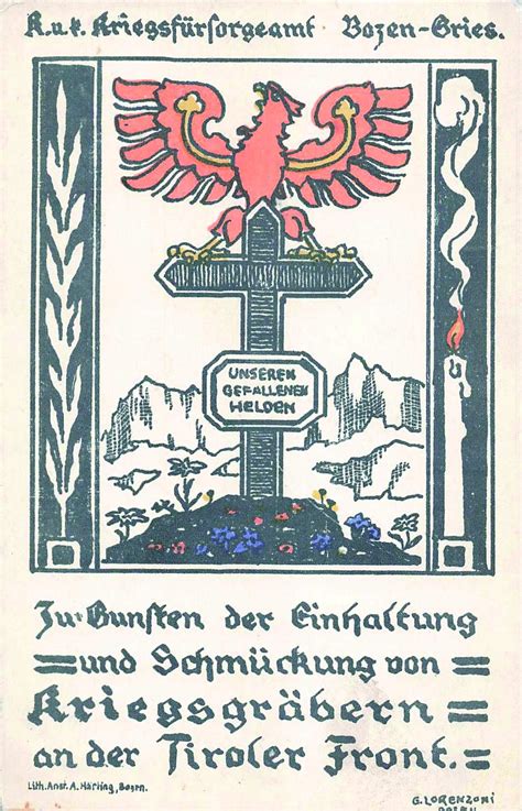 Bozen Gries sig Lorenzoni um 1915 Wiener Werkstätte Postkarten