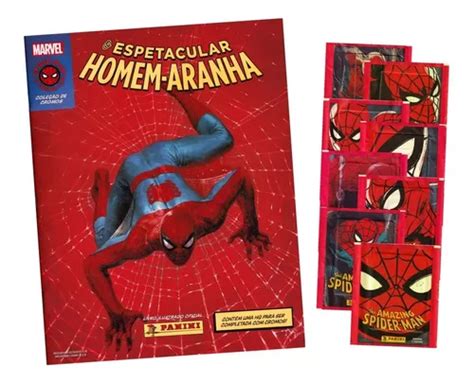 Espetacular Homem Aranha Album 10 Envelopes 50 Figurinhas MercadoLivre