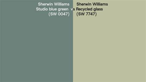 Sherwin Williams Studio Blue Green Vs Recycled Glass Side By Side