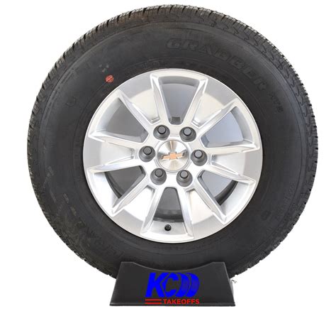 17" NEW CHEVY TAHOE SUBURBAN SILVERADO SILVER OEM Wheels Rims Tires ...