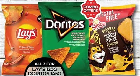 Lay S 120g Doritos 145g Simba Chips 132g Offer At 1UP