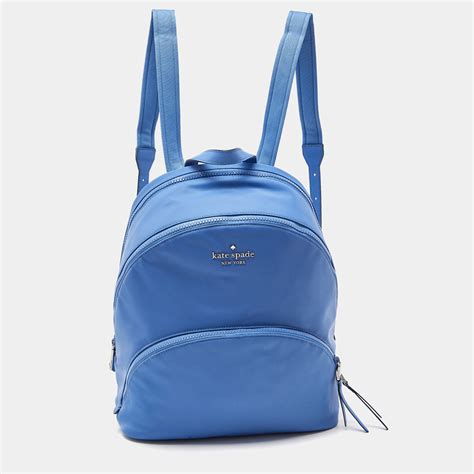 Kate Spade Blue Nylon Large Karissa Backpack Kate Spade The Luxury Closet