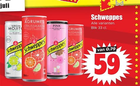 Schweppes Alle Varianten Blik 33 Cl Aanbieding Bij Dirk