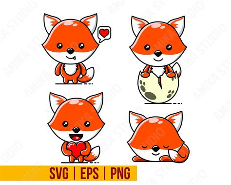 Süßes Fuchs SVG Bundle Fuchs SVG Niedliche Fuchs Clipart Etsy Österreich