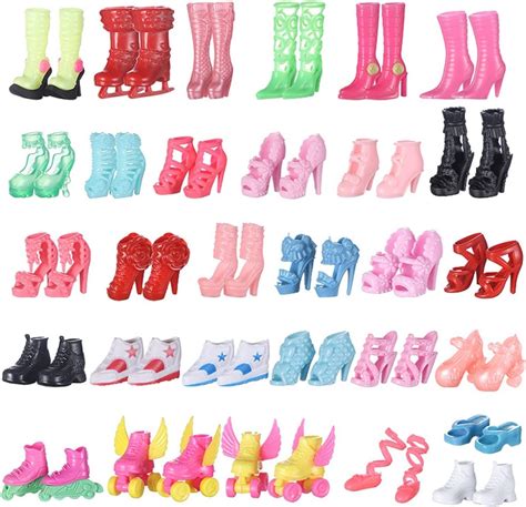 Buy CheeseandU 30Pairs Shoes For Barbie Dolls Different Assorted Colors