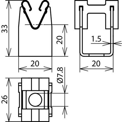 Dehn Leitungshalter Niro F Rd Mm H Mm Lh Dg H B V A