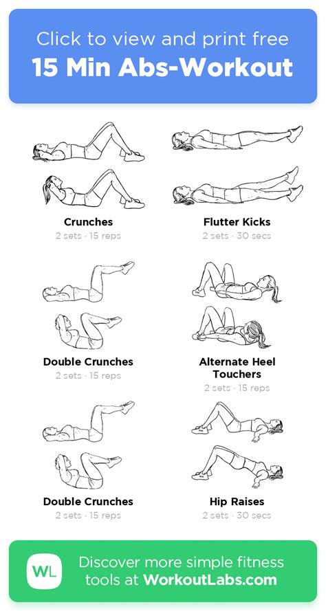 An Exercise Poster With The Instructions For How To Do Abs Workouts