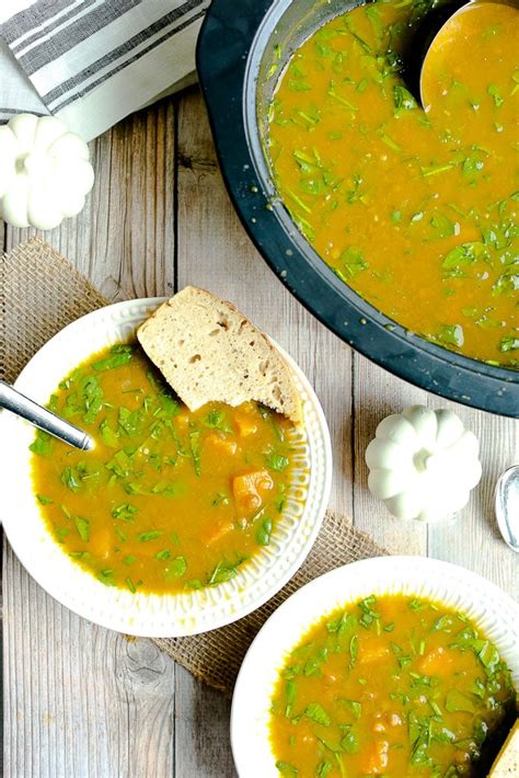 Slow Cooker Butternut Squash Lentil Soup Happy Healthy Mama