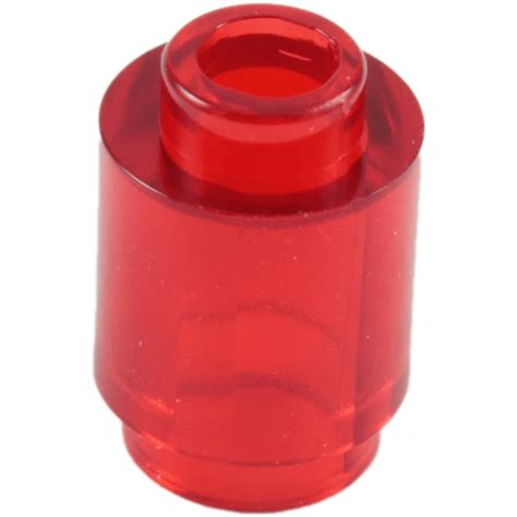 Lego Transparent Red Brick 1 X 1 Round With Open Stud 3062 30068