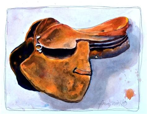 English Saddle Daily Painting 1411 A Farnsworth A Day